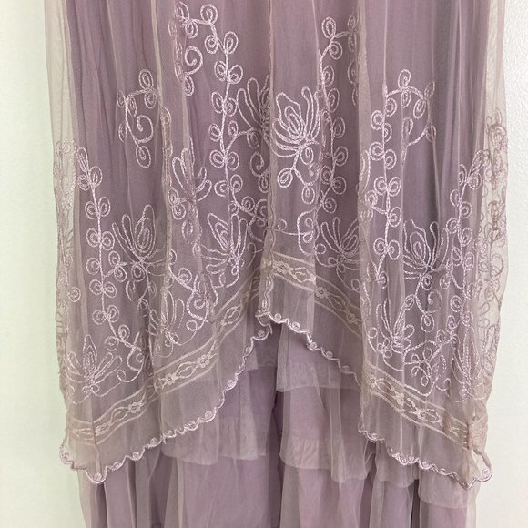 Nataya Mauve Embroidered Midi Titanic style size 4 - Picture 3 of 15